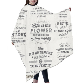 Personality  Set Of Quotes Typographical Posters Hair Cutting Cape