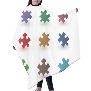 Personality  Color Puzzle Pieces Hair Cutting Cape