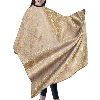 Personality  Silk Fabric Texture, Color Light Goldenrod Yellow, With Small Fl Hair Cutting Cape