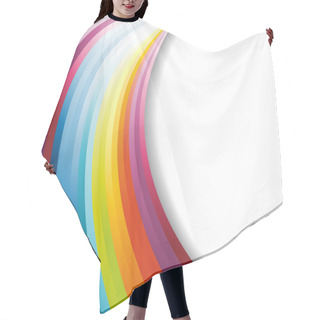 Personality  Rainbow Horizontal Banner Hair Cutting Cape