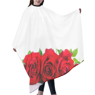 Personality  Red Roses Over White Hair Cutting Cape