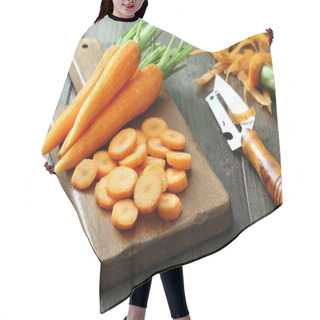 Personality  Sliced And Whole Carrots  Hair Cutting Cape