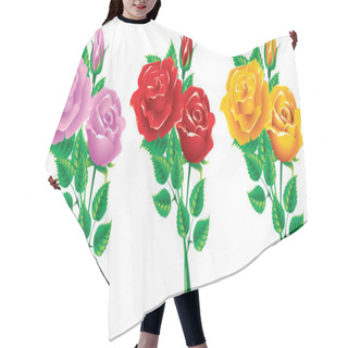 Personality  Set Of Bouquets Of Roses Hair Cutting Cape