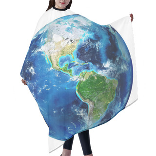 Personality  Blue Earth Globe Isolated - Usa Hair Cutting Cape