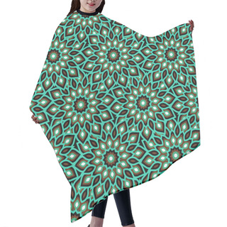 Personality  Arabic Ornament With Abstract Flowers Hair Cutting Cape