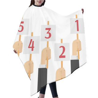 Personality  Hands Holding Score Cards Hair Cutting Cape