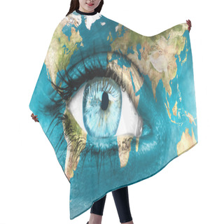 Personality  Planet Earth And Blue Human Eye - 