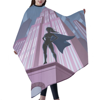 Personality  Super Heroine In City Hair Cutting Cape