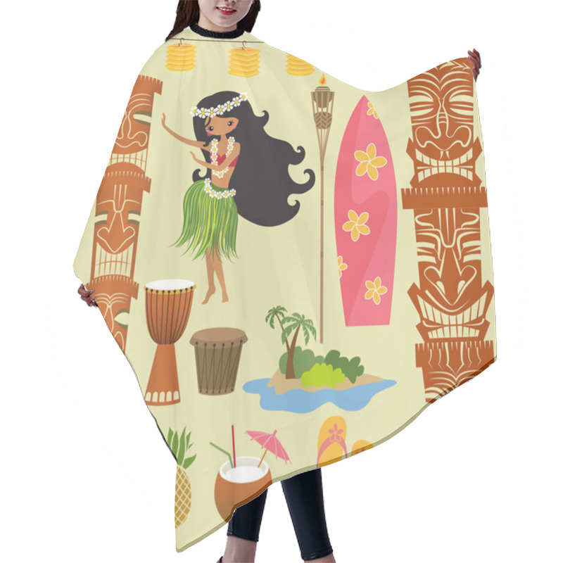 Personality  Hawaii Symbols And Icons Hair Cutting Cape