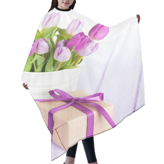 Personality  Tulips Bouquet And Gifts Hair Cutting Cape