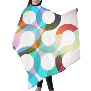 Personality  Rainbow Circles Hair Cutting Cape