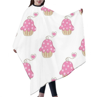 Personality  Cupcake Pattern Hair Cutting Cape