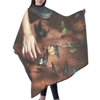 Personality  Hand Catching Butterflies In The Forest Hair Cutting Cape