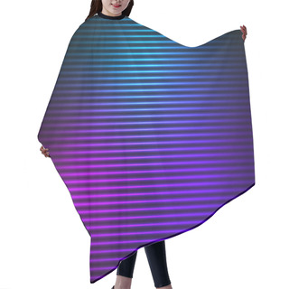 Personality  Glowing Effect Horizontal Stripes Background Hair Cutting Cape