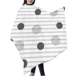 Personality  Modern Seamless Pattern Background With Dots And Stripes Hair Cutting Cape