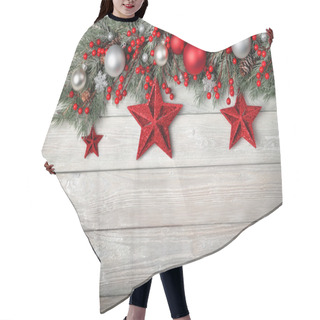 Personality  Modern Wood Background For Christmas Hair Cutting Cape