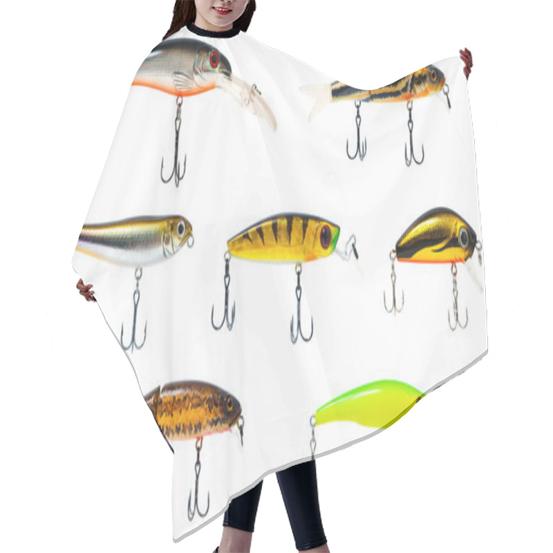 Personality  Set Of Fishing Lures Hair Cutting Cape