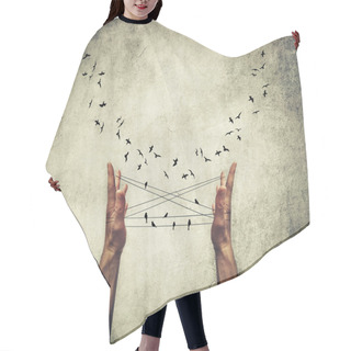 Personality  Birds Lure Danger Hair Cutting Cape