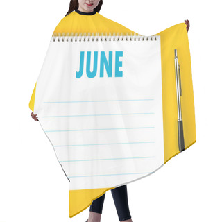 Personality  June Calendar Blank Page Hair Cutting Cape