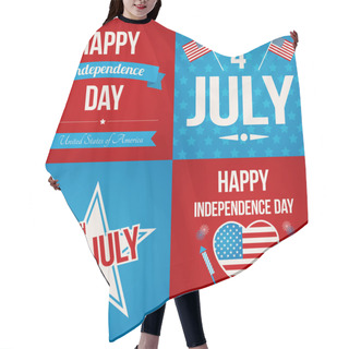 Personality  Independence Day Postcard Design Hair Cutting Cape