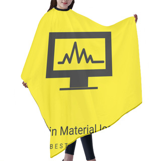 Personality  Analytics Chart On A Monitor Screen Minimal Bright Yellow Material Icon Hair Cutting Cape