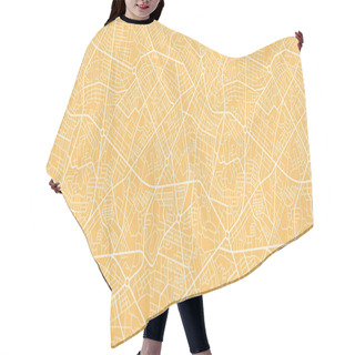 Personality  Seamless Map City Pla Hair Cutting Cape