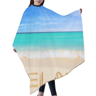 Personality  Word Relax On Beach Hair Cutting Cape