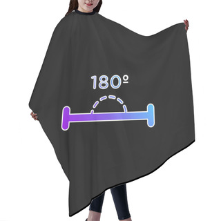 Personality  180 Degrees Angle Blue Gradient Vector Icon Hair Cutting Cape