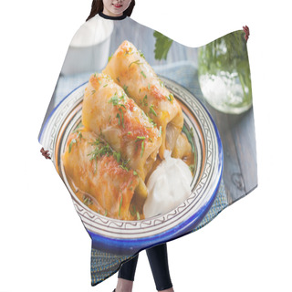 Personality  Kelem Dolmasi - Stuffed Cabbage Leaves. Hair Cutting Cape