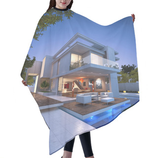 Personality  Floating House Hair Cutting Cape