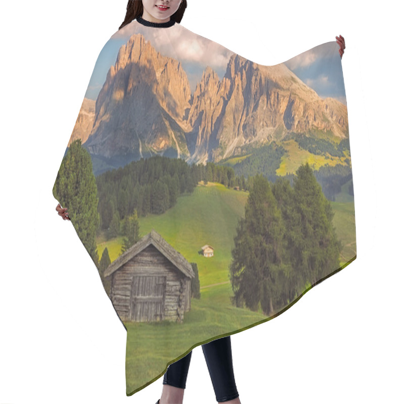 Personality  Seiser Alm With Langkofel Group, South Tyrol, Dolomites, Italy Hair Cutting Cape