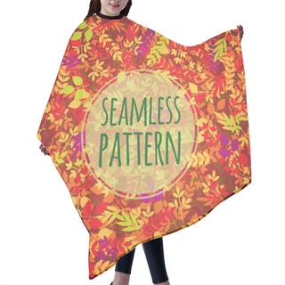 Personality  Seamless Pattern With Autumn Leaves Hair Cutting Cape