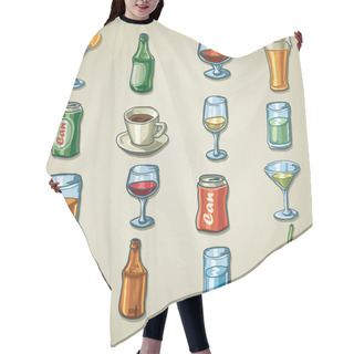 Personality  Freehands Icons - Beverages Hair Cutting Cape