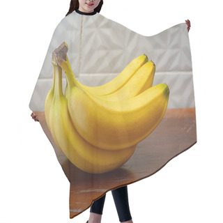 Personality  Image Of Bananas On A Wooden Table Hair Cutting Cape