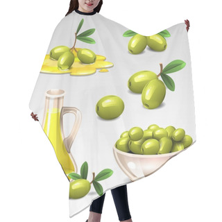 Personality  Green Olives Set Hair Cutting Cape