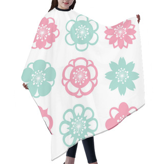 Personality  Sweet Flower Filigree Hair Cutting Cape