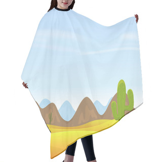 Personality  Desert Landscape Background Hair Cutting Cape