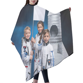 Personality  Kids Playing Astronauts Hair Cutting Cape