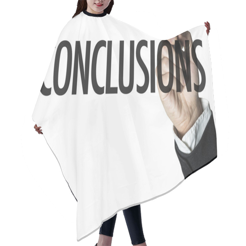 Personality  Hand With Marker Writing Text Hair Cutting Cape