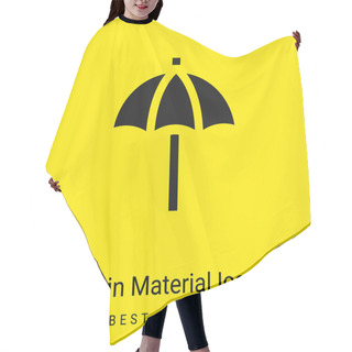 Personality  Beach Umbrella Minimal Bright Yellow Material Icon Hair Cutting Cape