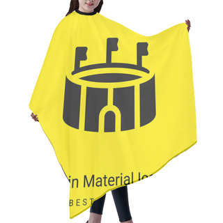 Personality  Arena Minimal Bright Yellow Material Icon Hair Cutting Cape