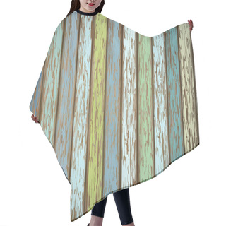 Personality  Retro Colorful Wooden Texture Background  Hair Cutting Cape