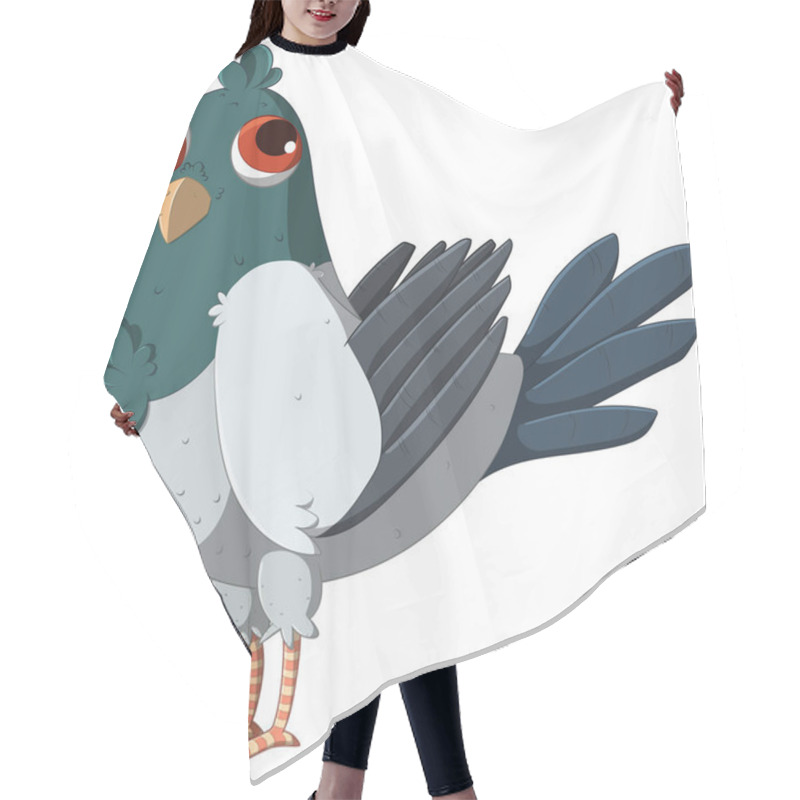 Personality  Cute And Funny Pigeon.  Hair Cutting Cape