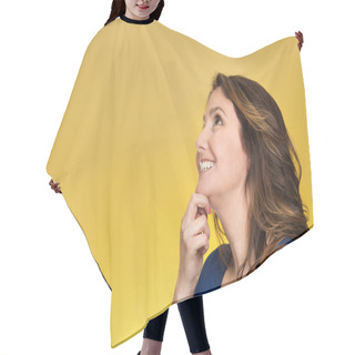 Personality  Thoughtful Happy Woman  Hair Cutting Cape