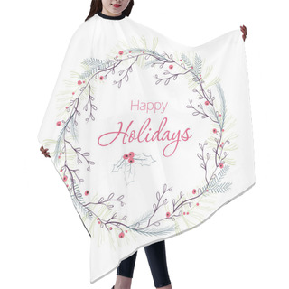 Personality  Happy Holidays Greeting Card Hair Cutting Cape