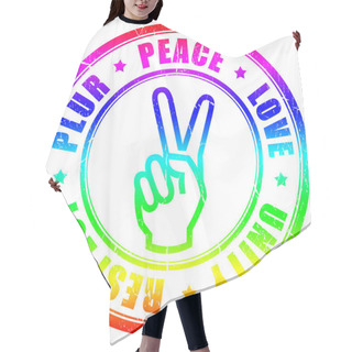 Personality  Plur Hippy Symbol Hair Cutting Cape