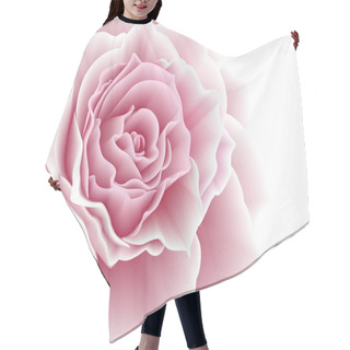 Personality  Pink Rose. Vector Illustration. Hair Cutting Cape