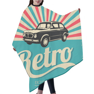 Personality  Vintage Car Design Flyer - Grungy Style Vector Design Hair Cutting Cape
