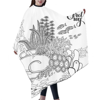 Personality  Coral Reef Design Hair Cutting Cape