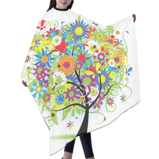 Personality  Floral Tree Beautiful Hair Cutting Cape